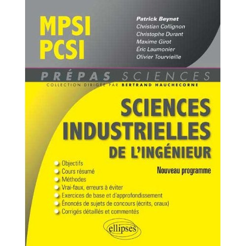 Sciences industrielles de l'ingénieur MPSCI-PCSI