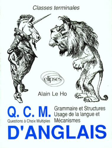 QCM, questions à choix multiples, d'anglais. Grammaire et structures, usages de la langue et mécanis