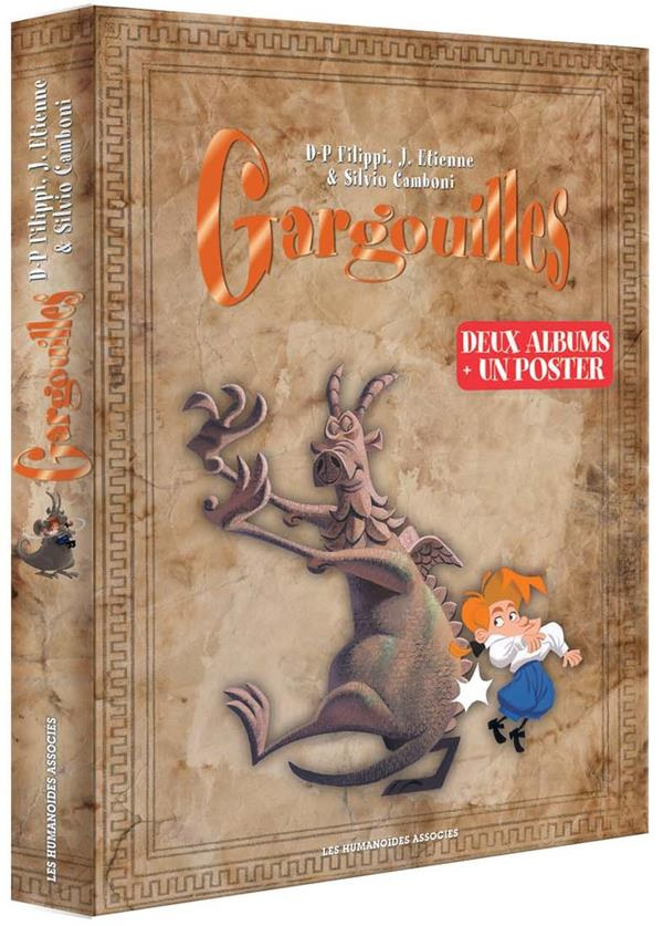 Gargouilles : Coffret en 2 volumes. Tome 1, Le voyageur ; Tome 2, La clé du temps. Avec un poster