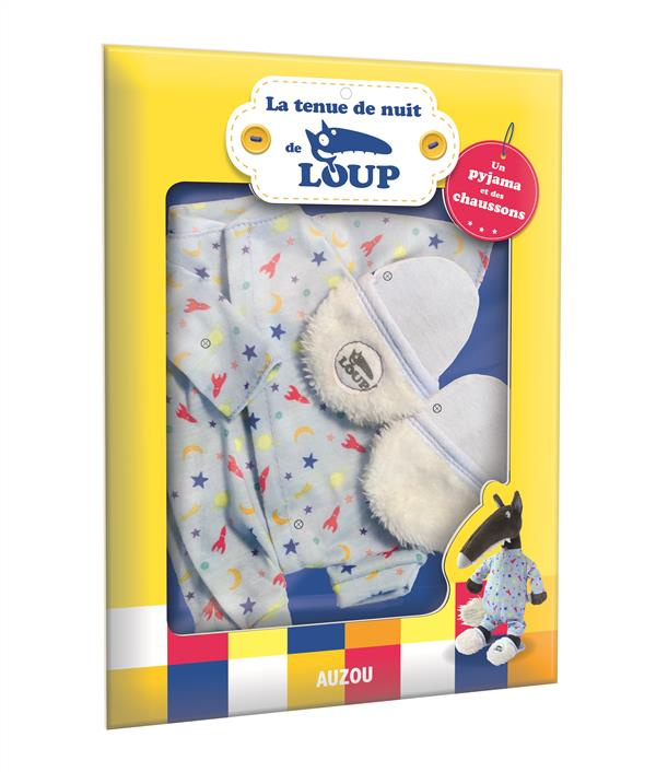 La tenue de nuit de Loup. Un pyjama et des chaussons
