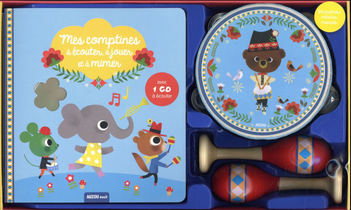 Mon coffret d'éveil musical. Avec 1 tambourin et 2 maracas, avec 1 CD audio