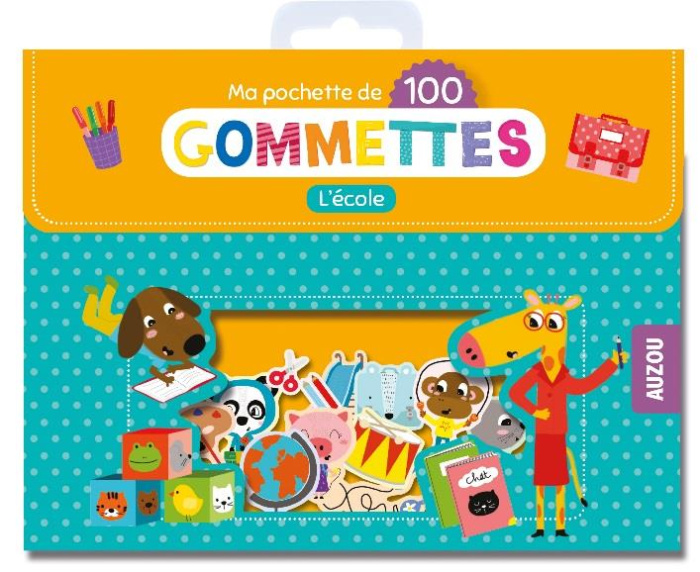 Ma pochette de 100 gommettes. L'école
