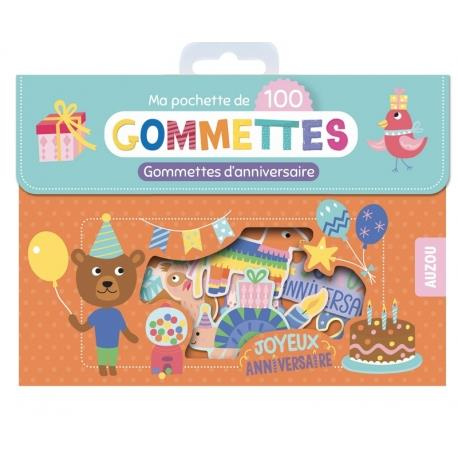Ma pochette de 100 gommettes d'annversaire