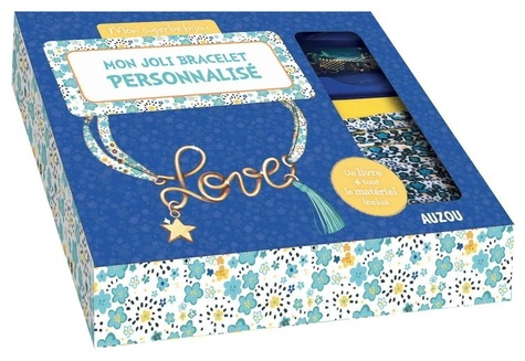 Mon joli bracelet personnalisé. Avec 1 cordon en liberty, du fil métallique doré, du fil méttalique