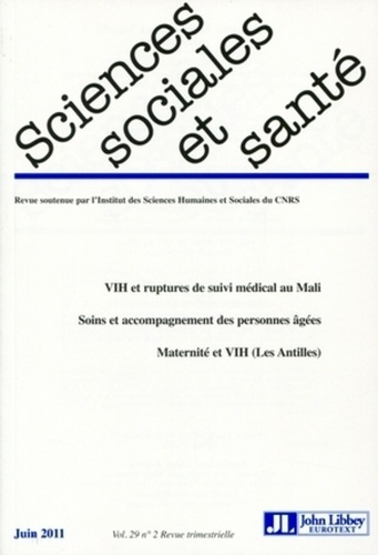 Sciences Sociales et Santé Volume 29, N°2, Juin