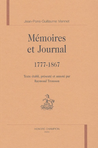 MEMOIRES ET JOURNAL. 1777-1867.
