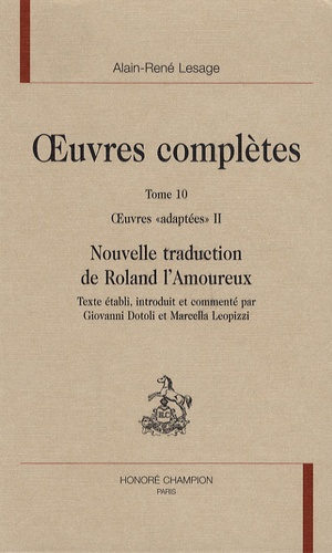 OEUVRES COMPLETES. T10. OEUVRES ADAPTEES II. NOUVELLE TRADUCTION DE ROLAND L'AMOUREUX