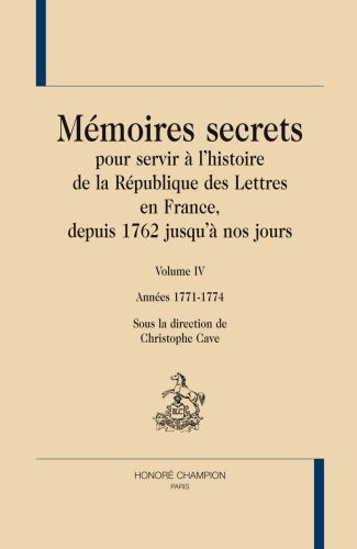MEMOIRES SECRETS (DIT DE BACHAUMONT)...VOLUME IV-V (TOMES 6 A 7) 2VOLS