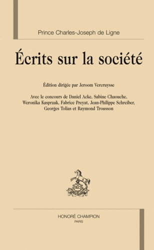 ECRITS SUR LA SOCIETE