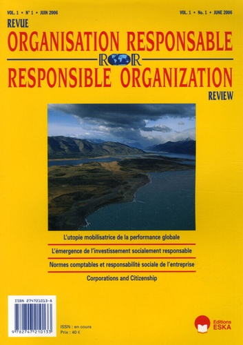 Revue de l'Organisation Responsable Volume 1 N° 1, Juin 2006