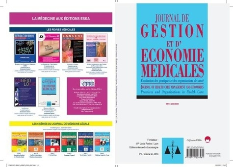Journal de gestion et d'économie médicale N° 7 Vol 34/2016