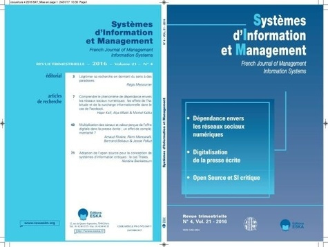 Systèmes d'Information et Management Volume 21 N° 4/2016