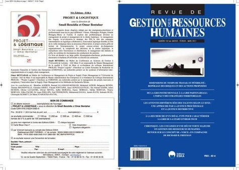 Revue de Gestion des Ressources Humaines N° 103, janvier-février-mars 2017
