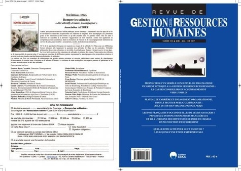 Revue de Gestion des Ressources Humaines N° 104, avril, mai, juin 2017