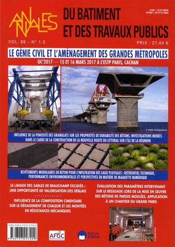 Annales du bâtiment et des travaux publics Volume 69 N° 1-2 : Le génie civil et l'aménagement des gr