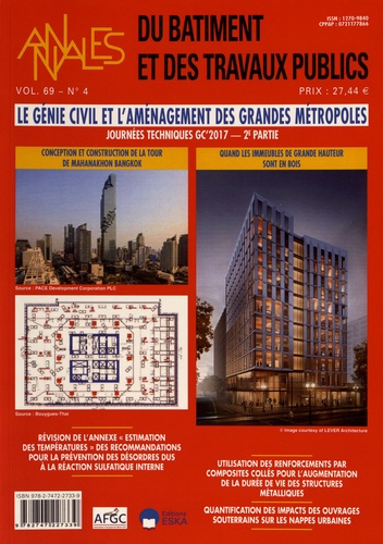 Annales du bâtiment et des travaux publics Volume 69 N° 4/2017 : Le génie civil et l'aménagement des