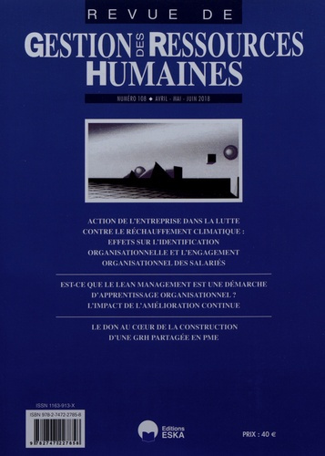 Revue de Gestion des Ressources Humaines N° 108, avril-mai-juin 2018 : Action de l'entreprise dans l