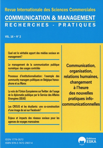 Communication et management Volume 16 N° 2/2019 : Communication, organisation, relations humaines, c