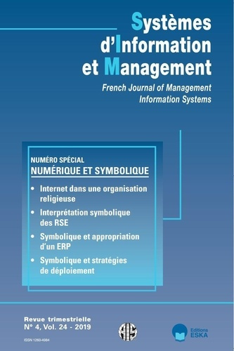 Systèmes d'Information et Management Volume 24 N° 4/2019 : Numerique et symbolique
