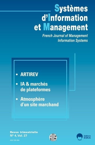 Systèmes d'Information et Management Volume 27. 2022/4 : Artirev. IA & marchés de plateformes. Atmos