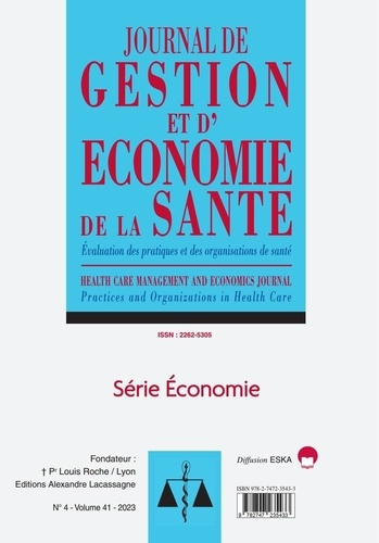 Evaluation des Pratiques et des Organisations de Santé. Journal de gestion et d'économie de la santé