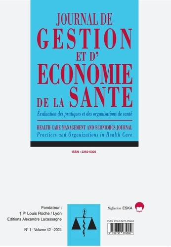 Journal de Gestion et d'Economie de la Santé 1-2024. Evaluation des Pratiques et des Organisations d