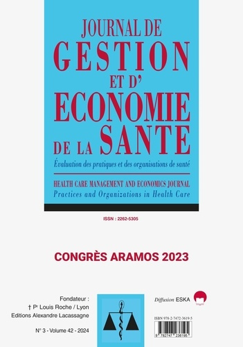 Journal de gestion et d'économie de la santé n°3 Volume 42. Congrès Aramos 2023