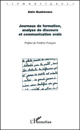Journaux de formation, analyse de discours et communication orale