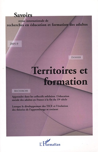 Savoirs N° 9, 2005 : Territoires et formation