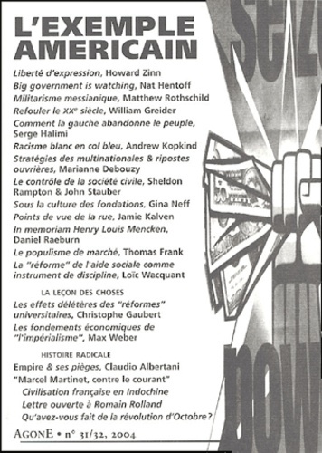 Agone N° 31-32, 2004 : L'exemple américain