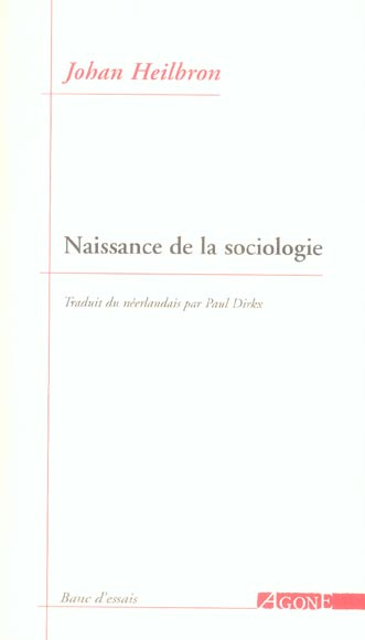 Naissance de la sociologie