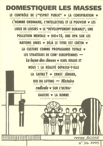 Agone N° 34, 2005 : Domestiquer les masses