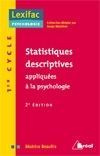Statistiques descriptives appliquées à la psychologie. 2e édition