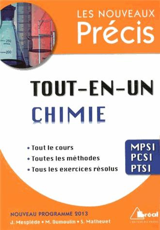 Tout-en-un chimie MPSI-PCSI-PTSI