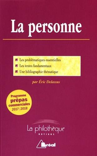 La personne. De l'individu à la personne