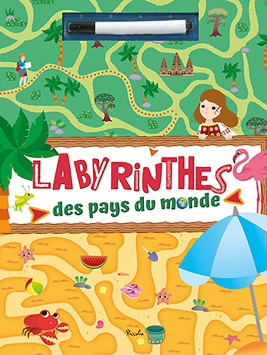 Labyrinthes des pays du monde. Je joue avec mon feutre