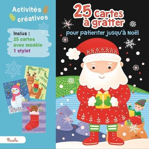 25 cartes à gratter pour patienter jusqu'à Noël . Avec 1 stylet