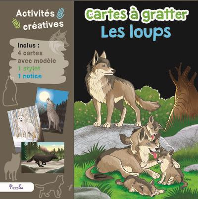 Les loups. Inclus : 4 cartes avec modèles, 1 stylet, 1 notice
