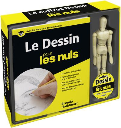 Coffret Dessin pour les nuls. Contient : Le dessin pour les nuls, 1 mannequin articulé