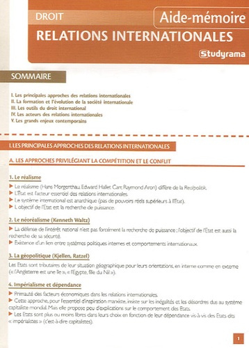 Relations internationales