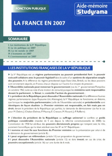 La France en 2007