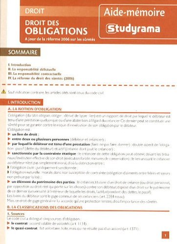 Droit des obligations