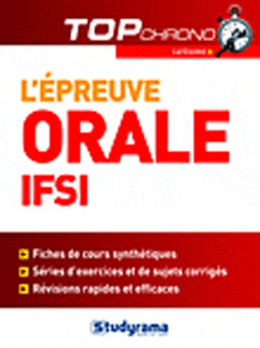 L'épreuve orale. IFSI Catégorie B