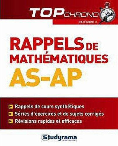 Rappels de mathématiques AS-AP