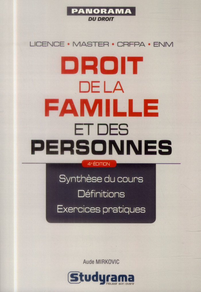 Droit de la famille et des personnes. 4e édition