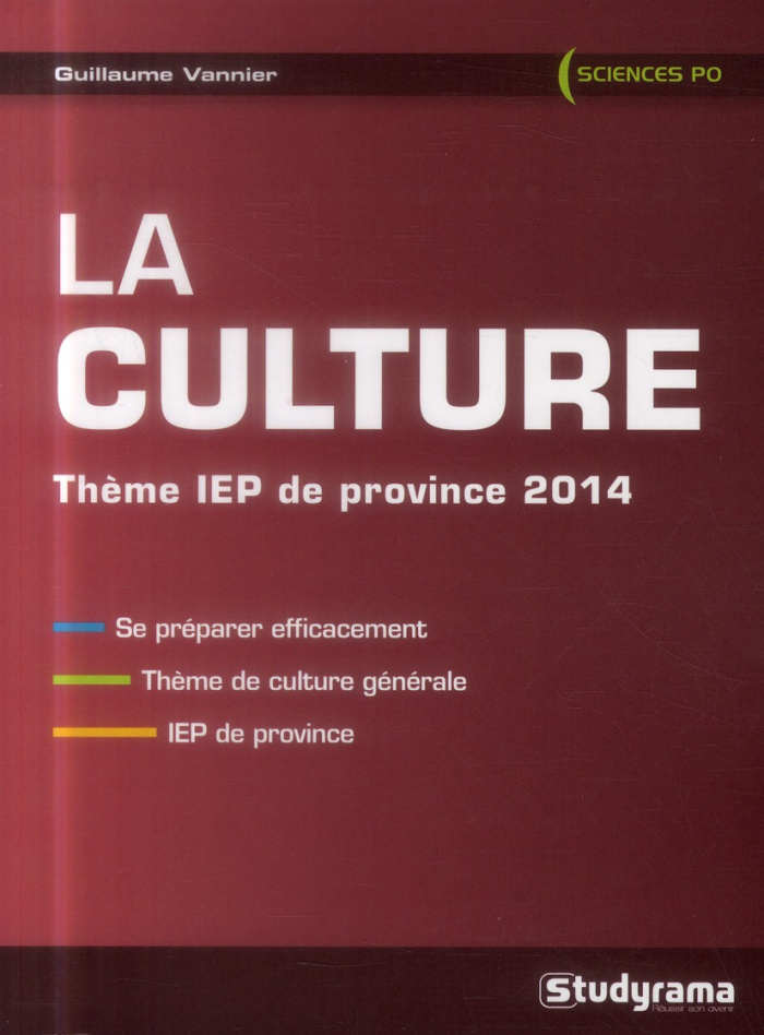 La culture. Thème IEP de Province 2014
