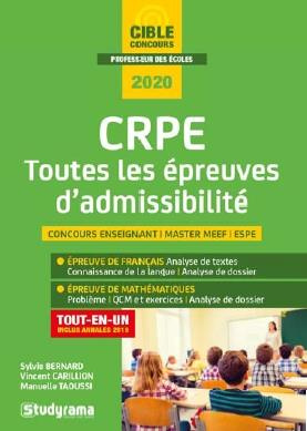 CRPE. Toutes les épreuves d'admissibilité, Edition 2020