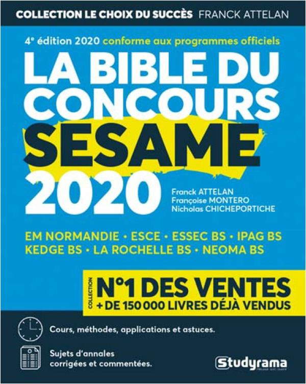 La Bible du concours SESAME. Edition 2020