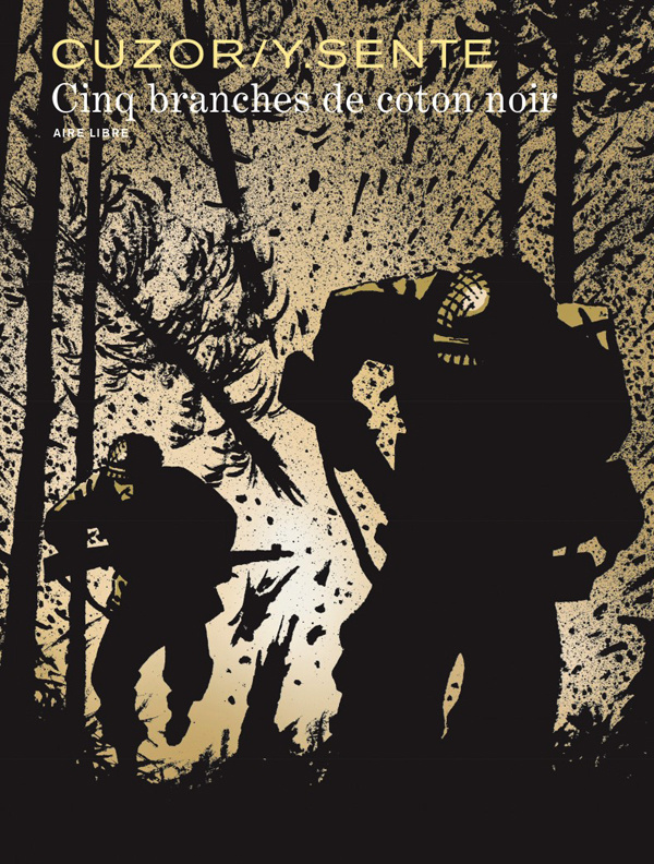 Cinq branches de coton noir. Tirage de tête numéroté et signé