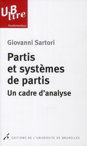 Partis et systèmes de partis un cadre d'analyse